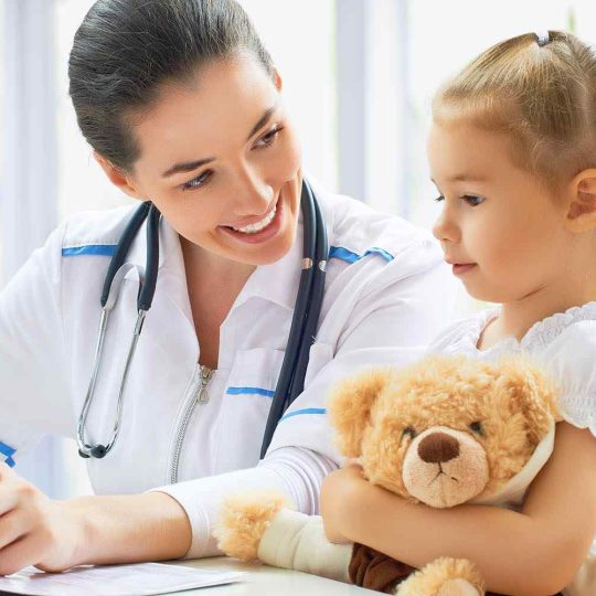 doctor with child