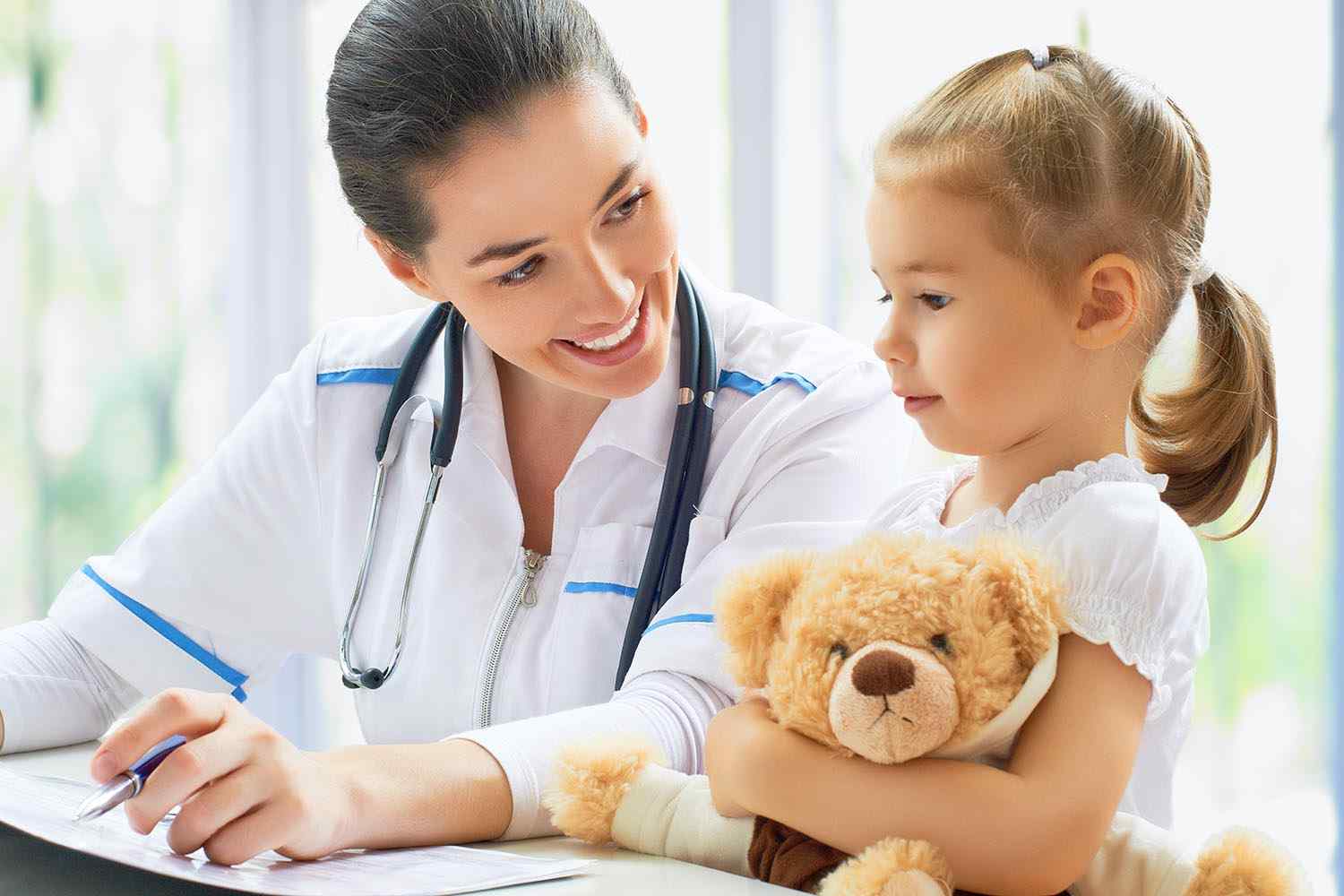 doctor with child